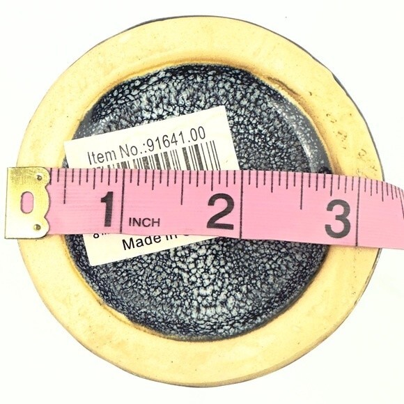 Glazed Batik Style Vessel Blue - Picture 6 of 7